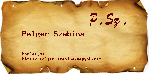 Pelger Szabina névjegykártya