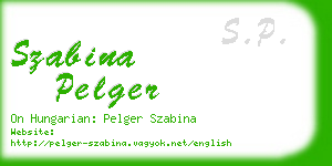 szabina pelger business card